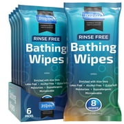 Rinse Free Body Wash Wipes | Bathing Wipes, Shower Wipes - Rinse Free Wet Wipes | Strong Extra Large With Aloe, Wipes For Adults, Body Wipes For Adults Bathing | Cleansing Adult Wipes Washcloths