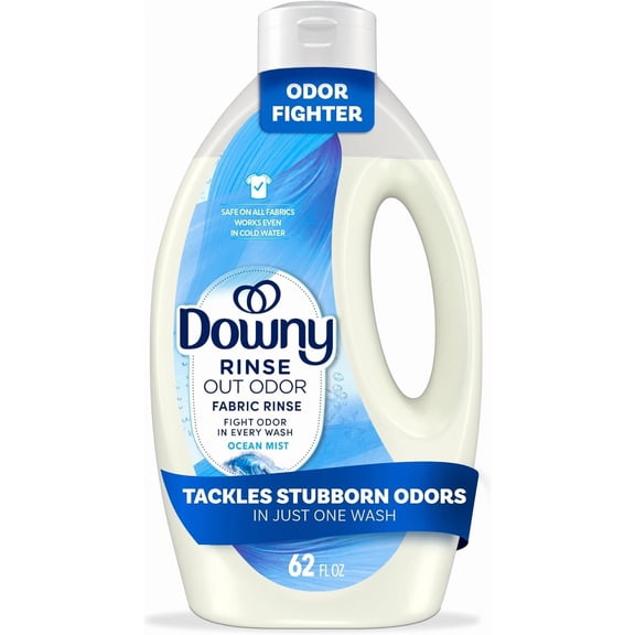 Rinse Laundry Odor Remover, Ocean Mist Scent, 62 FL OZ, Fabric Softener and Laundry Odor Removal Rinse