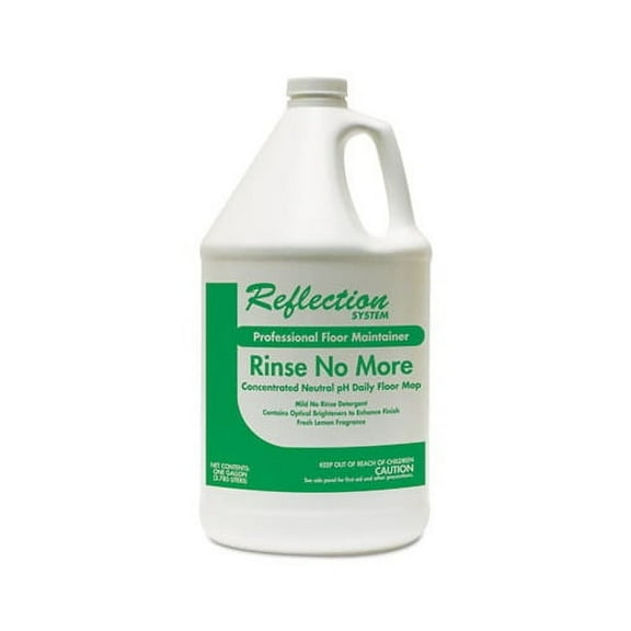 Rinse-No-More Floor Cleaner Lemon Scent, 1 gal, Bottle, 4/Carton