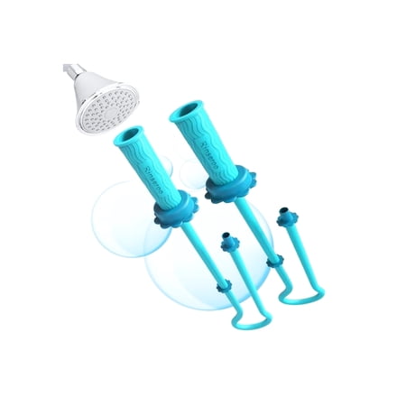 Rinseroo 2-Pack: Slip-on Shower Attachment Hoses for Shower Cleaning and Dog Bathing. No-Install Handheld Showerheads for Shower and Sink Faucets. Portable Sprayers (Note: Tub Spout Warning)