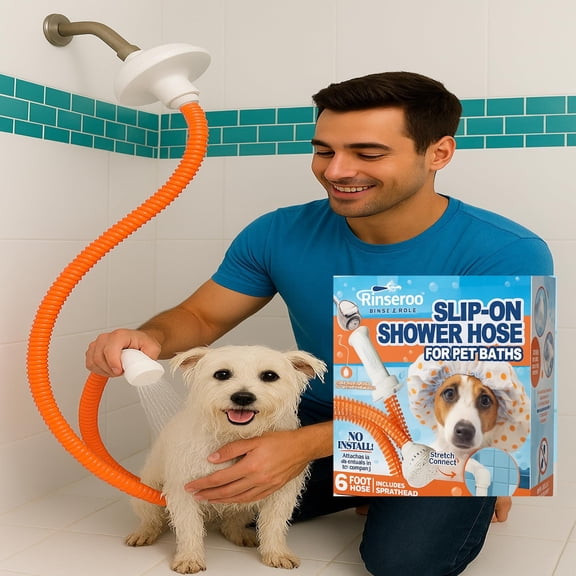 Slip-On Pet Bather for Shower