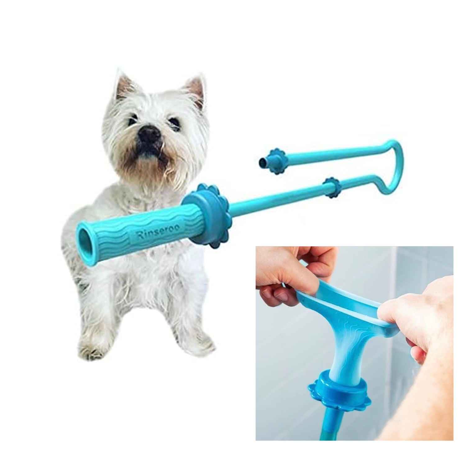 Rinseroo Slipon Portable Pet Showerhead, Detachable Bath Sprayer