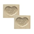 Rinsvye 2 Pack Cookie Molds Provences Rose Snicker Slice Cookie Stamp