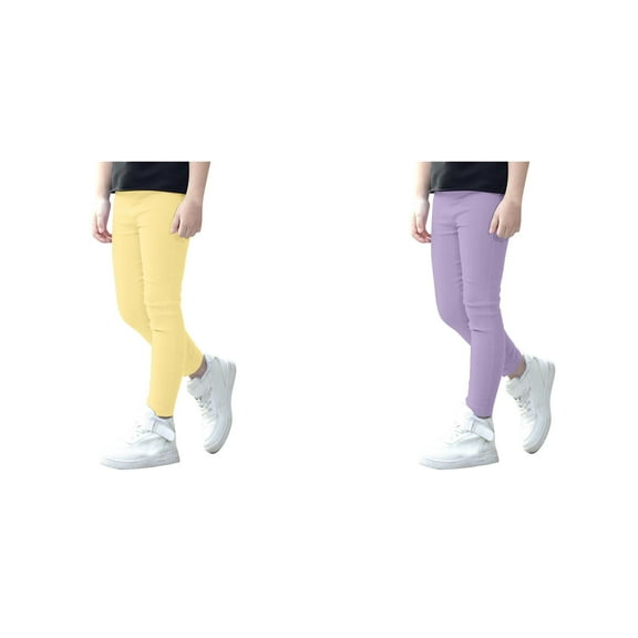 Rinsvye 2 Pcs Kids Girls Stretch Pencil Little Girls Sweatpants Skinny Pants Elastic Waist Girls Size 12 Leggings Trouser Bottoms