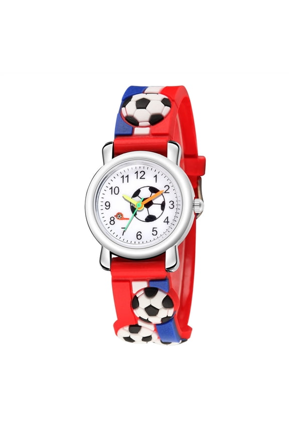 3D Relief Trend Fashion Sports 'S Football Pattern Quartz Watch Gift Digital Watch For 10-1