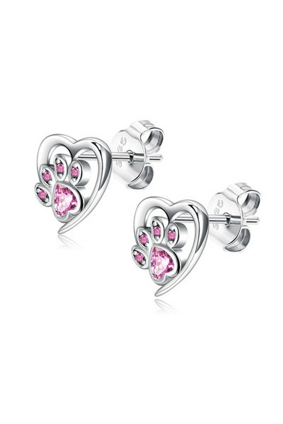 Adronq 3 Colours Real Ear 925 Sterling Paw Big Hoops Earrings For Women Dog Stud Earrings For 80S Earrings For Women Women Dangle Pearl Earrings