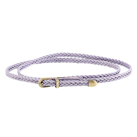 Rinsvye Braided Belt Women Pin Buckle Vintage Casual Thin Belt Waist Rope Decorative Dress Shirt Small Belt For Big Click It Belt Small Womens Belts Leather Bell For Woman Belts Womens Thin Belt