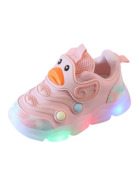 Children Sports Shoes Light Kids Baseball Shoes Shoes Small White Shoes Little Girl Rhinestone Shoes Light Board Shoes Non Girl Shoes Size 12 Soft Bottom Toddler 7 Toddler Shoes Shoe
