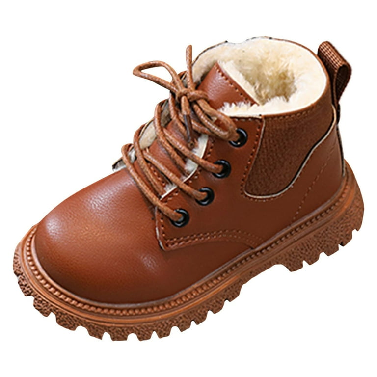 Rinsvye Children Velvet Thickened Warm Girl Shoes Short Boots