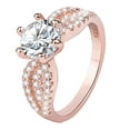 YAZILIND Crystal & 18K Gold Plated Fashion Ring For Women - Size 8, Gift Ready