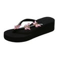 thumbnail image 1 of Rinsvye Ladies Fashion Summer Flip Flops Casual Rhinestone Butterfly Sandals Size 11 Womens Slippers Arch Support Slippers Women Womens Slip On Slippers Womens Open Toe Slippers Boot Slippers Women Wo, 1 of 9