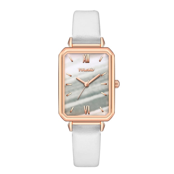 Rinsvye Ladies Vansvar Casual Quartz Small Wrist Watches For Women Leather Strap Spin Watch Stretch Watch Watch Womens Watch Leather Band Stretch Watch