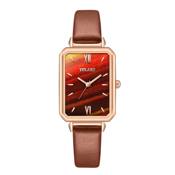 Rinsvye Ladies Vansvar Casual Quartz Wristwatch Bands Leather Strap Spin Watch Watch Bands For Men Watch Watches For Women Nurses Wrist Watch For Elderly