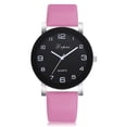 thumbnail image 1 of Rinsvye Leather Quartz Band Women'S Watch Watch Wrist Casual Analog Women'S Watch Faux Roman Quartz Analog Women'S Numerals Watch Leather Women'S Watch Railroad Watches Thin Mens Watch Mens Watches Wi, 1 of 3