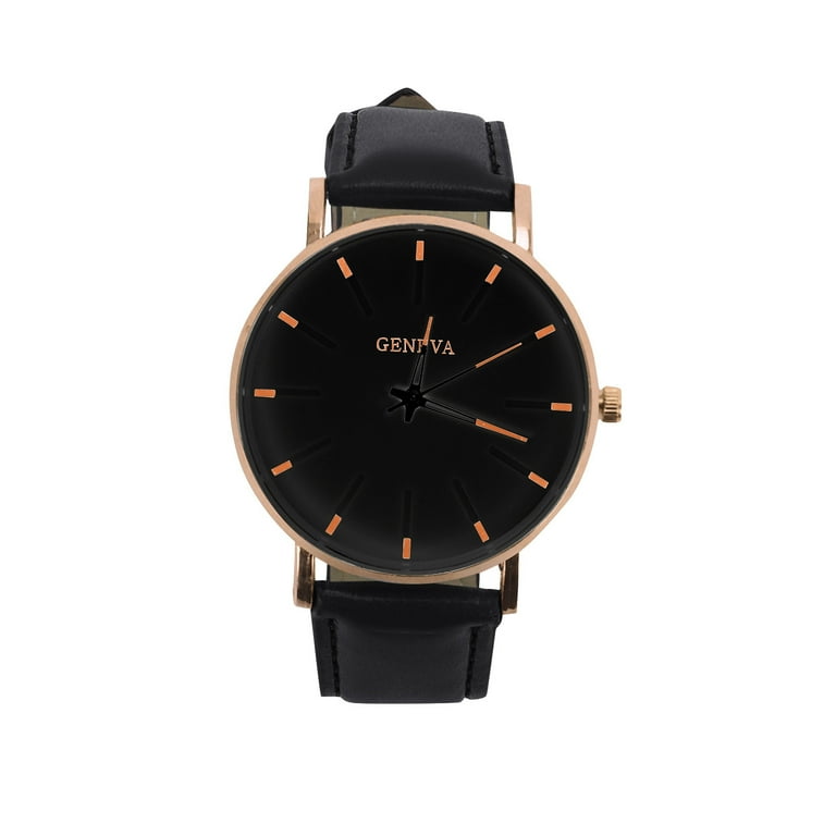 Rinsvye Men'S Fashion Ultra Thin Watches Business Stainless Steel