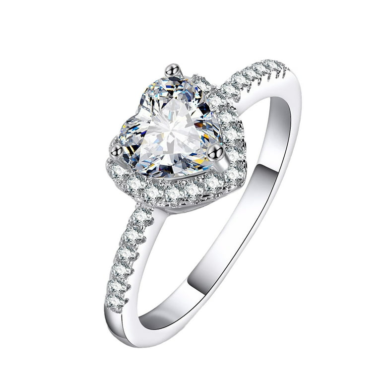 Rinsvye Mother'S Day Ring Bridal Zircon Diamond Elegant Engagement