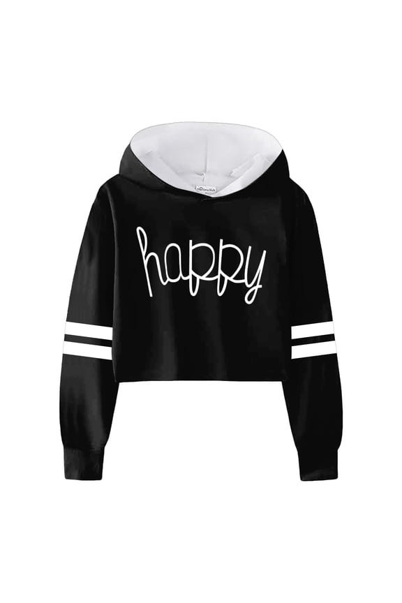 Kids Girls Letter Long Sleeve Tie Dyed Short Hoodies Sweatshirts Pullover Tops Clothes Hooded Jacket Girls Potato Hoodies For Girls Hoodies For Boys 16-18 Sweaters For Baby Boys