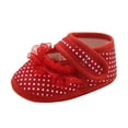 thumbnail image 1 of Rinsvye Warm Girls Sole Dot Prewalker Soft Lace Baby Flats Shoes Casual Baby Shoes Boys Canvas Shoes Casual Shoes For Boys Boys On Dress Shoes Kids Shoe Boys Shoes Size 12 Kids Shoes Girls, 1 of 1