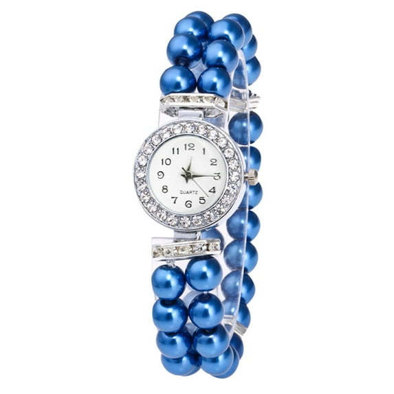 Rinsvye Watch Watch Quartz Women Wrist Pearl Strap String Casual Women'S Watch Analog Rope Watch Knitting Wrist Quartz Winding Movement Women Chain Women'S Watch Mens Watch Expansion Band Wome