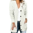 thumbnail image 1 of Rinsvye Womens Casual Knit Cardigan Sweater Large Size Loose Twist Button Jacket Women Open Cardigan Plus Tan Open Front Cardigan For Women Women'S Cardigan Sweatshirt Chunky Oversized Sweaters For Wo, 1 of 4