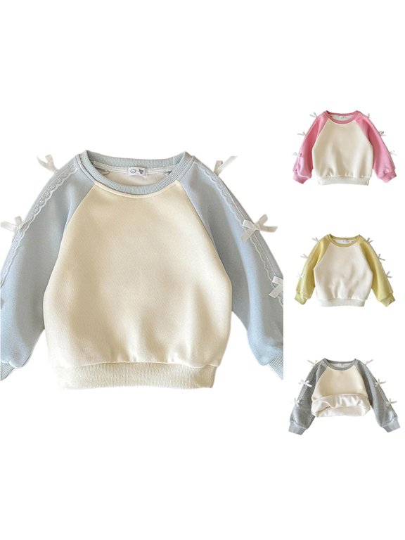 Rint Hoodie Lined Long Sleeve Pullover Sweatshirt Warm Kids Casual Top Soft Blend Comfortable Playwear Girls Large 2-3 Years