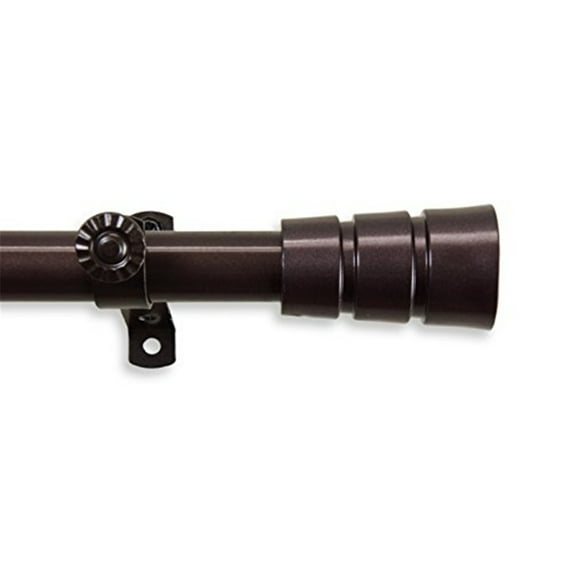 Rio 13/16 inch Curtain Rod-Color:Cocoa,Size:120-170"