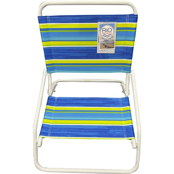 Rio Beach 1 Position Beach Chair, Assorted Colors, 190lb Capacity