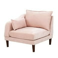 thumbnail image 1 of Rio 33 Inch Modular Single Arm Corner Chair 2 Lumbar Cushions Blush Pink - Saltoro Sherpi, 1 of 5