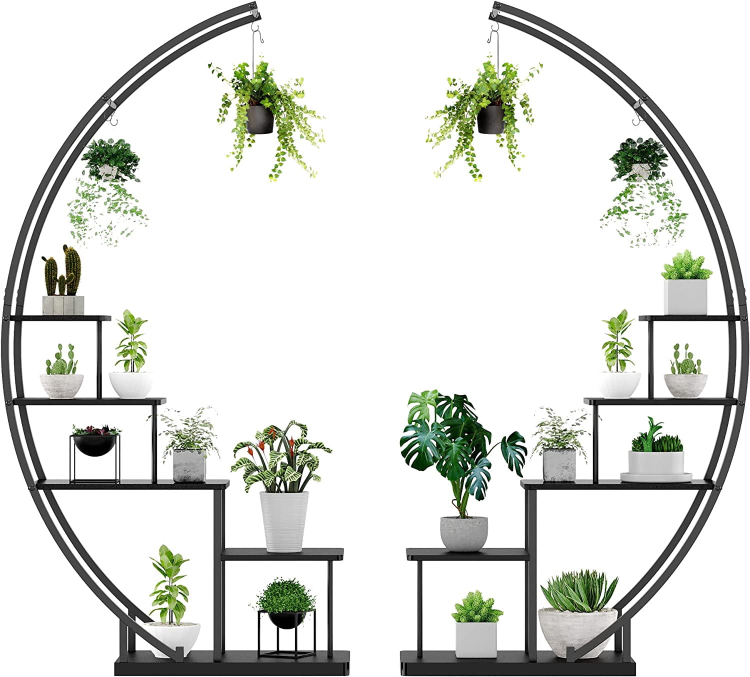 Rio 5 Tier Tall Plant Stand Indoor Half Moon Shape Hanging Plant Shelf rio-5-tier-tall-plant-stand-indoor-half-moon-shape-hanging-plant-shelf