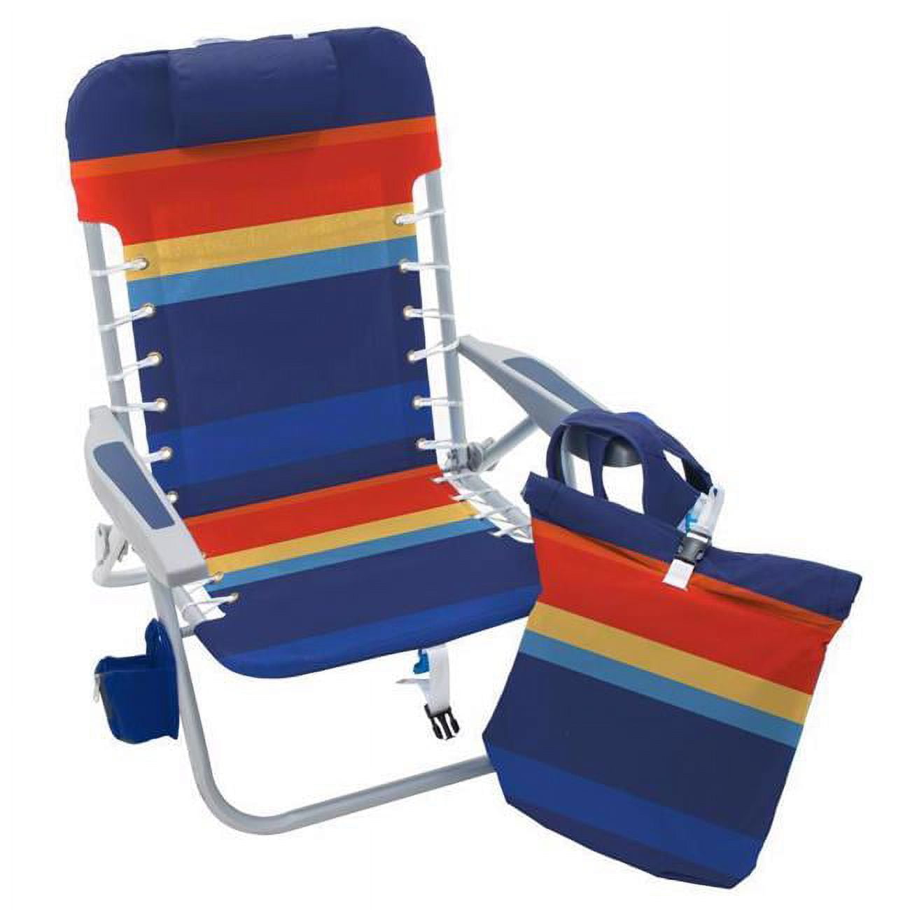 Rio Beach 8079881 4 Position Beach Folding Chair Assorted Pack of 4