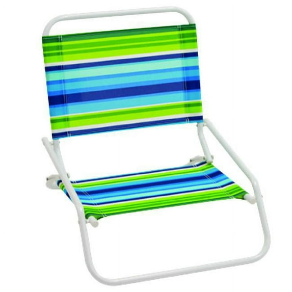 Rio Brands 1 Position Multi-color Beach Folding Chair, Pack of 8
