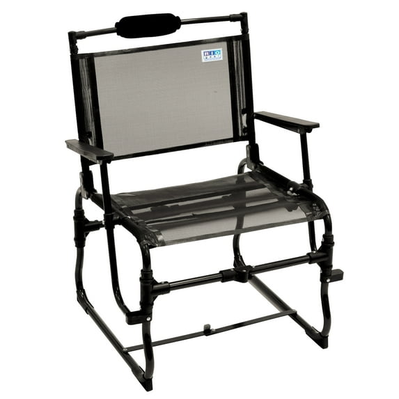 Rio Brands Steel Outdoor Compact Traveler Folding Chair, Black