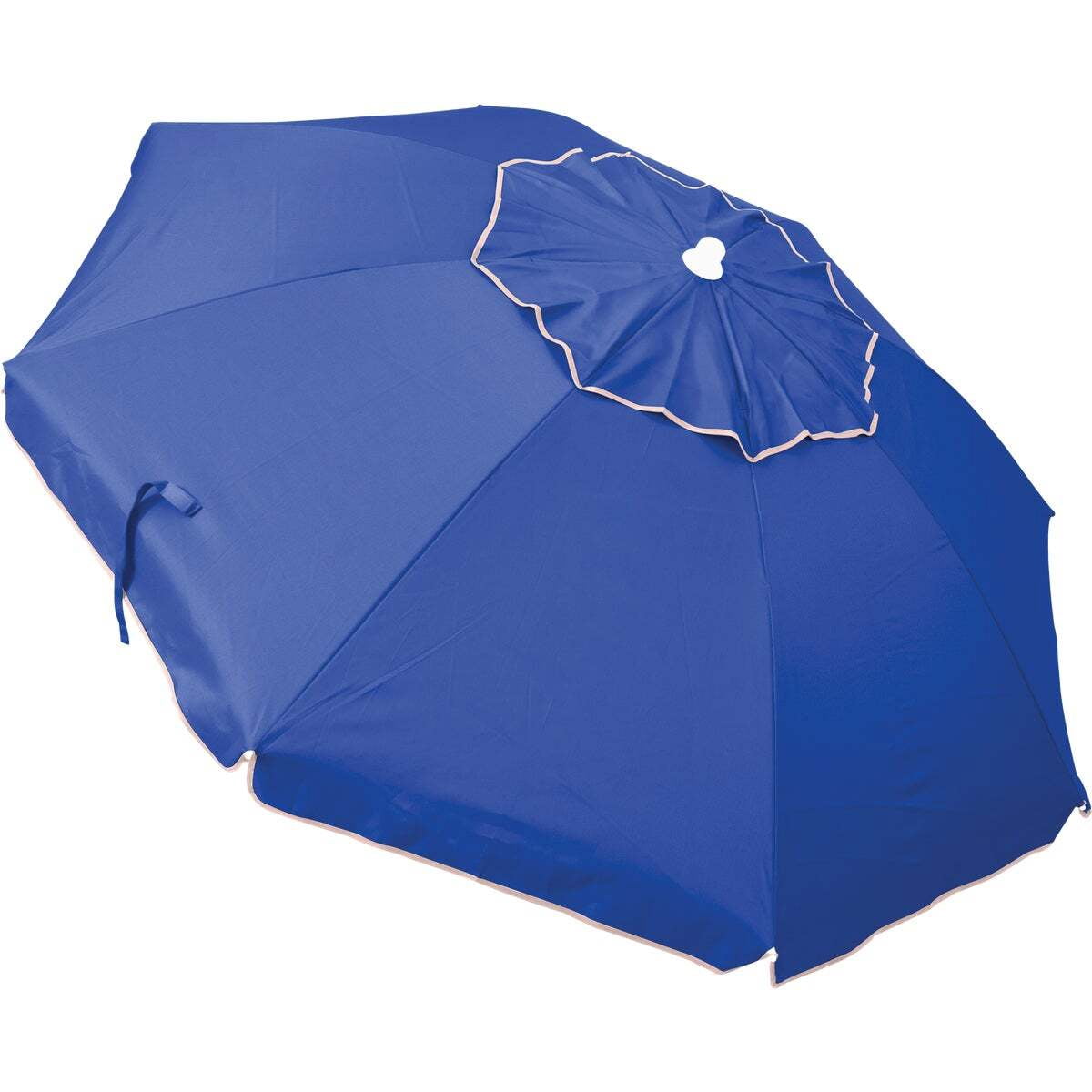 Rio Brands Wave Beach 8' Pacific Blue Octagon Beach Umbrella, UPF 50+ Sun Protection