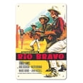 thumbnail image 1 of Rio Bravo - Directed by Howard Hawks - Vintage Film Movie Poster c.1959 - 8 x 12 inch Vintage Wood Art Sign, 1 of 4