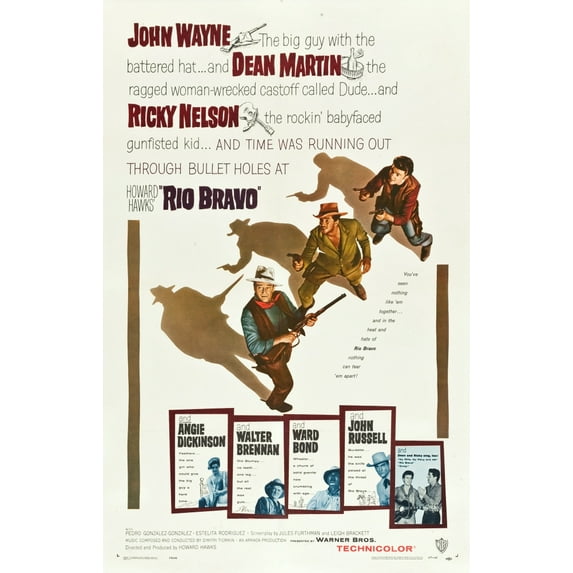 Rio Bravo John Wayne Dean Martin Ricky Nelson 1959 Movie Poster Masterprint (11 x 17)