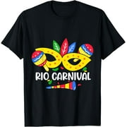 Rio Carnival Brazil Mask Brazilian Festival T-Shirt
