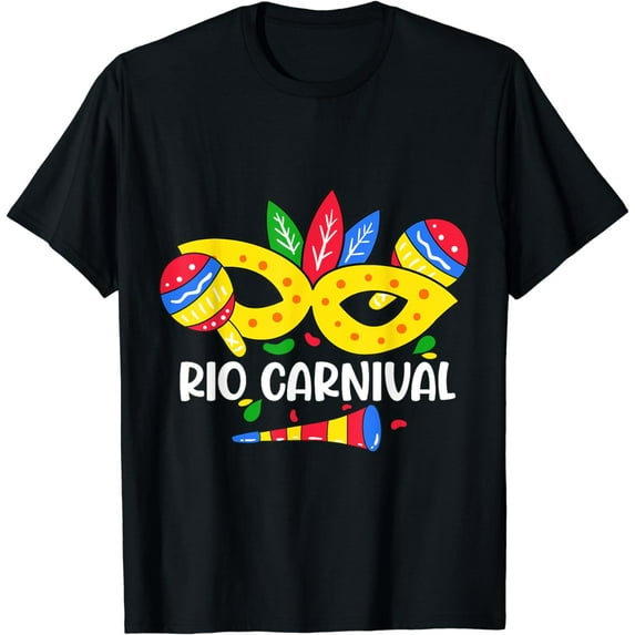 Rio Carnival Brazil Mask Brazilian Festival T-Shirt