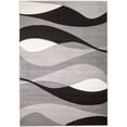 thumbnail image 1 of Rio Collection - Gray Black Retro Wave Line Premium Area Rug by Rug and Decor 2x7 Runner, 1 of 3