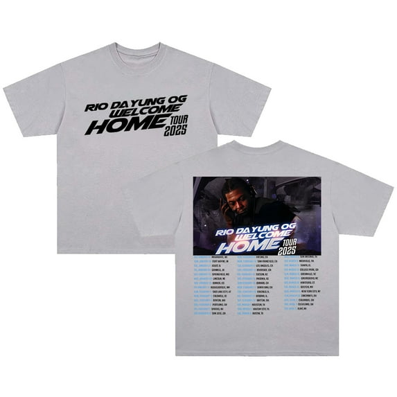 Rio Da Yung Og Welcome Home Tour 2025 T-Shirt Unisex Cotton Tee xl