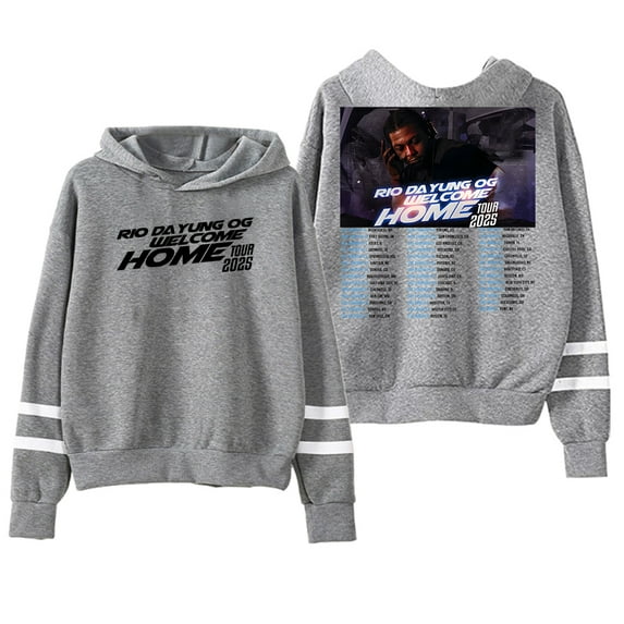 Rio Da Yung Og Welcome Home Tour Hoodie Pocketless Parallel Bars Sleeve Streetwear Women Men Sweatshirt