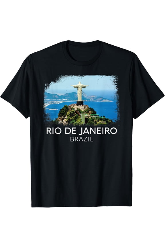Rio De Janeiro Brazil Beach Ocean Brazilian Statue Sao Paulo T-Shirt