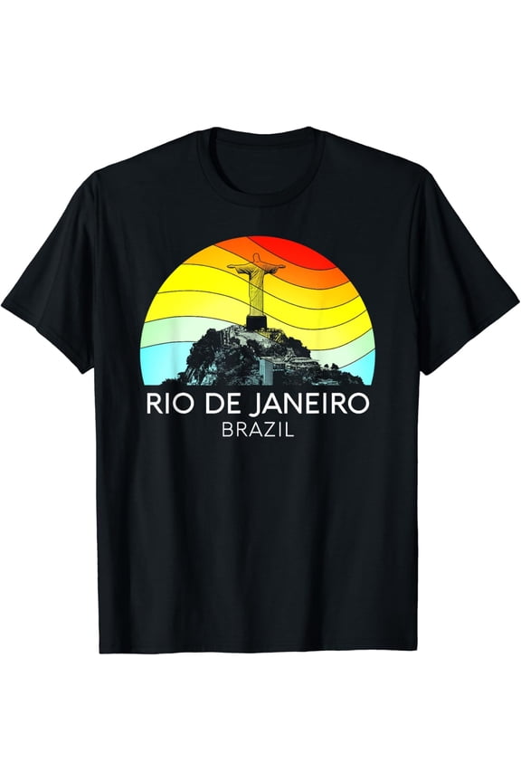 Rio De Janeiro Brazil Beach Retro Ocean Brazilian Island Bay T-Shirt