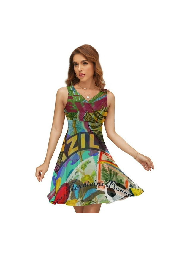 Rio De Janeiro Brazil Impanema Copacabana Sundress Sleeveless Dress Summer Women Clothes Dress for Women Dresses