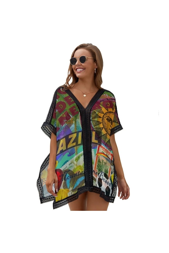 Rio De Janeiro Brazil Impanema Copacabana Women's Swimsuit Coverup Summer Beach Cover Up Bathing Suit Dress