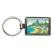 Rio De Janeiro Brazil Travel Cute Metal Rectangle Keychain