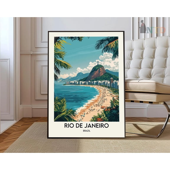 Rio De Janeiro Brazil Travel Poster Unframed Paper Print