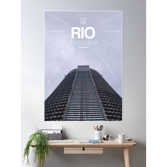 Rio De Janeiro: Faith & Rhythm Poster Wall Art, Modern Wall Decor For Living Room Bedroom, 8x12 UNFRAMED