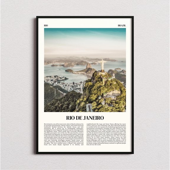 Rio De Janeiro Print, Rio De Janeiro Wall Art, Rio De Janeiro Poster, Rio De Janeiro Art Print, Rio De Janeiro Decor, Poster Only