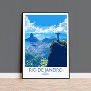 Rio De Janeiro Travel Print Travel Of Rio De Janeiro Brazil City Rio De Janeiro Wall Art Lovers Gift Brazil Art Gift