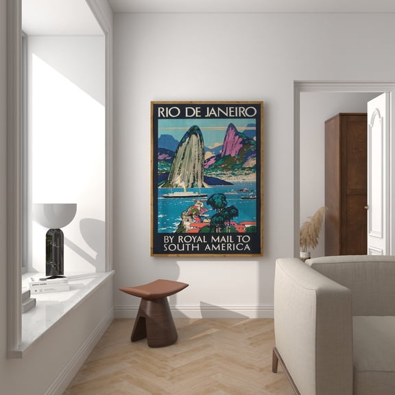 Rio De Janeiro Vintage Travel Poster, Sugarloaf Mountain, Poster Only